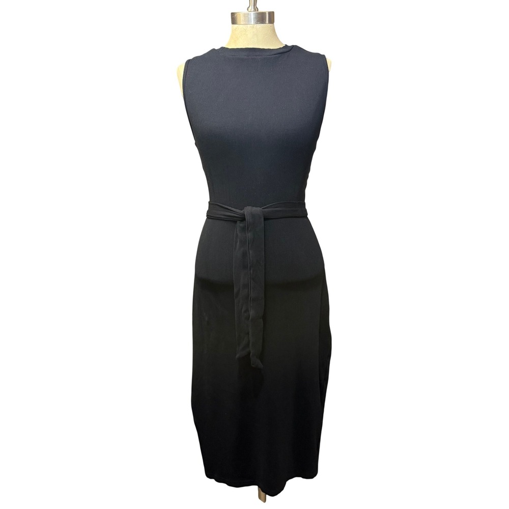 Unbranded XL Sleeveless Black Maxi Dress Cutout Bodycon Sexy Goth Clubbing - Picture 2 of 9